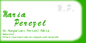maria perczel business card